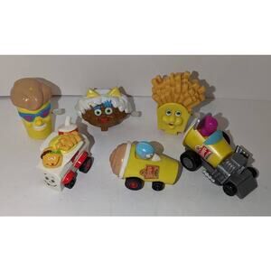 Lot Vintage 1991 Wendy's Meal Toys Collectible Rare Wind Up Pull Back Racers